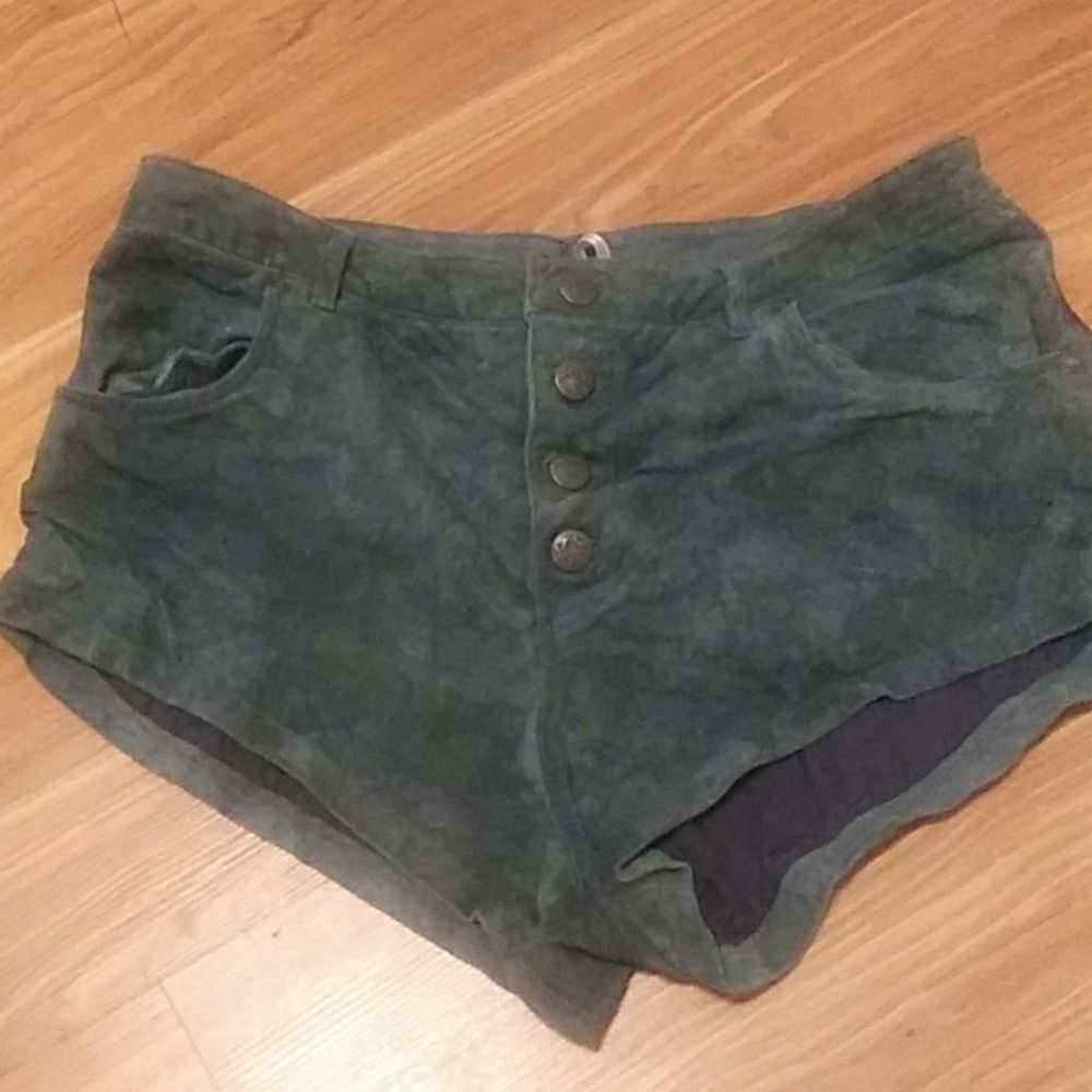 Free People suede shorts
